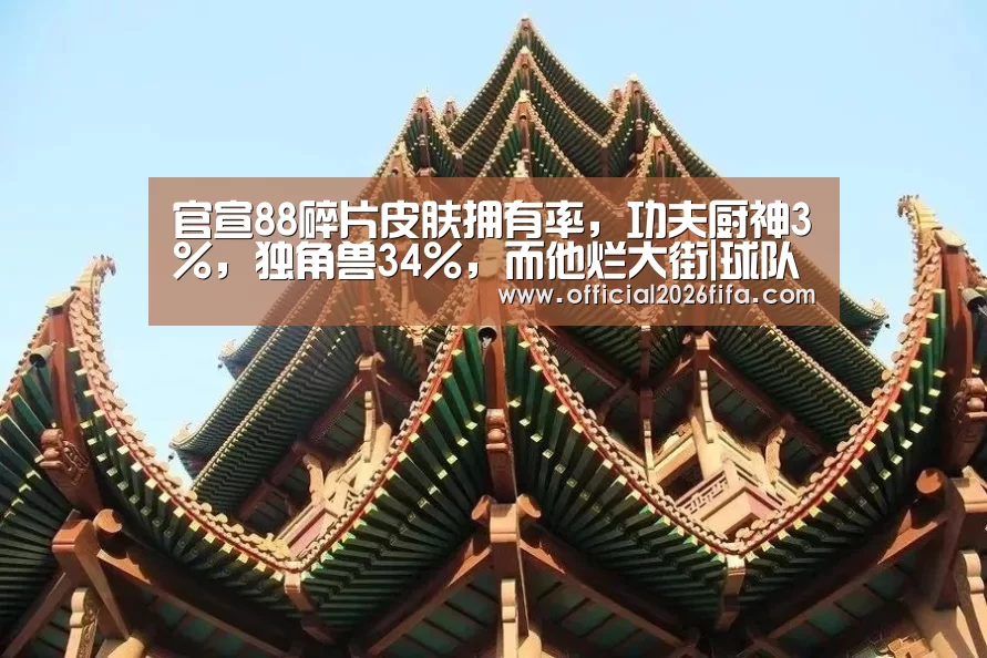 官宣88碎片皮肤拥有率,功夫厨神3%,独角兽34%,而他烂大街|球队资料(图4) 世界杯资讯
